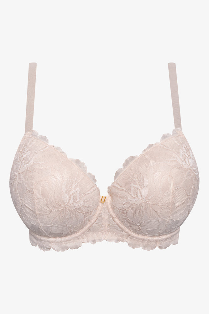 Plus Size 2 Pack Lace Balconette Bra Black And Natural (2)