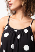 Spot Strappy Dress Black And White (3)