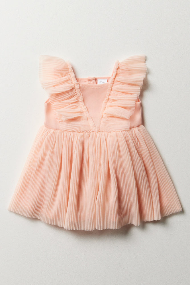Frill Tulle Dress Pink