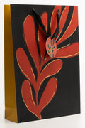 'Red Leaf' Gift Bag Extra Large Black (1)