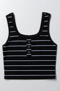 Stripe Tank Vest Black