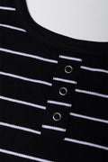Stripe Tank Vest Black (1)