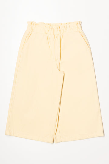 Wide Leg Woven Pants Yellow