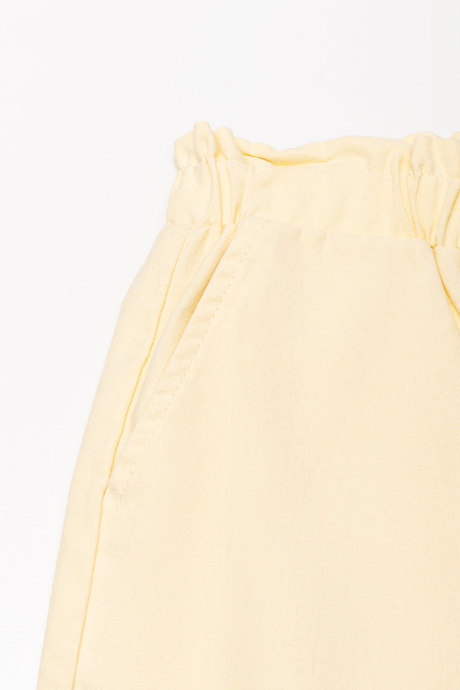 Wide Leg Woven Pants Yellow (1)