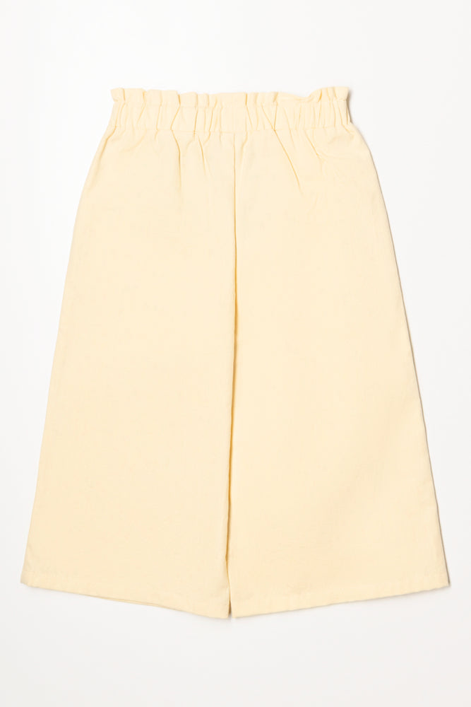 Wide Leg Woven Pants Yellow (2)