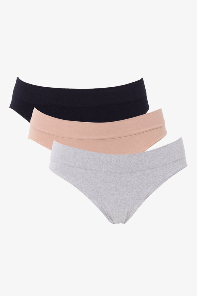 3 Pack Seam Free Bikini Panties Multicolours