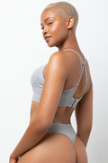 3 Pack Seamfree Thongs Black, Grey And Natural (2)