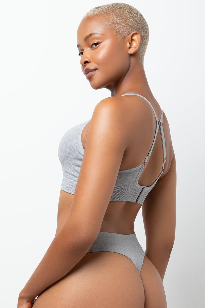 3 Pack Seamfree Thongs Black, Grey And Natural (2)