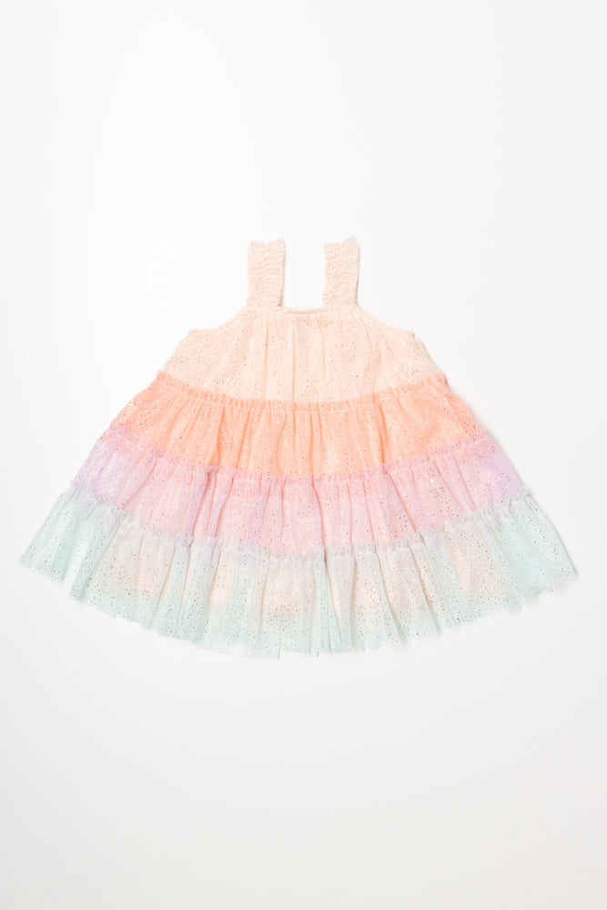 Tiered Tulle Dress Multicolour (2)