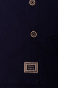 Linen Short Sleeve Shirt Navy (2)