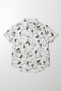 Dino Adventure Short Sleeve Shirt White
