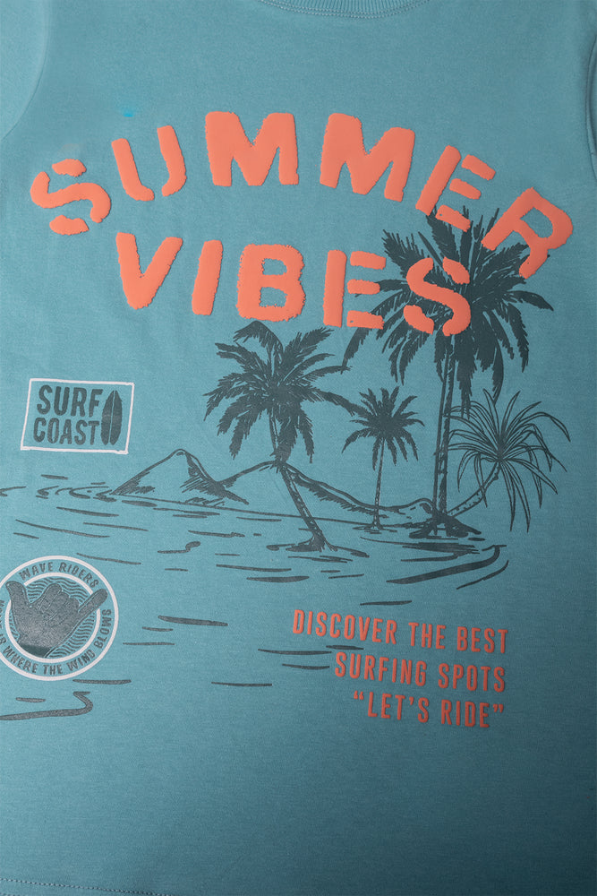 Summer Vibes T-Shirt Blue (1)