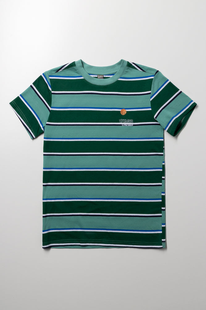 Stripe Short Sleeve T-Shirt Turquoise