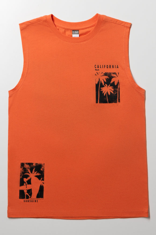 Surf Sleeveless Vest Orange