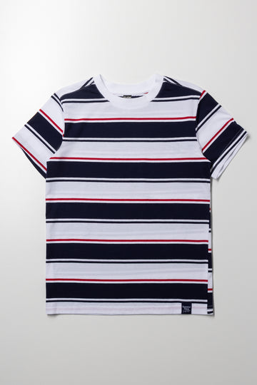 Short Sleeve Stripe T-Shirt Navy And White