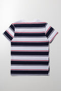 Short Sleeve Stripe T-Shirt Navy And White (3)
