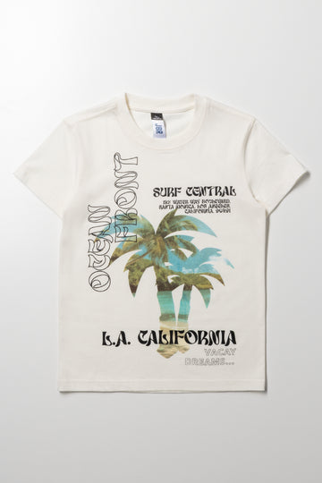 Surf Print T-Shirt White