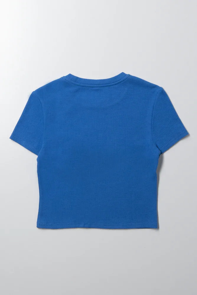 Rib T-Shirt Blue (2)