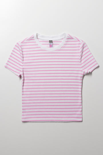 Baby Tee Pink And White