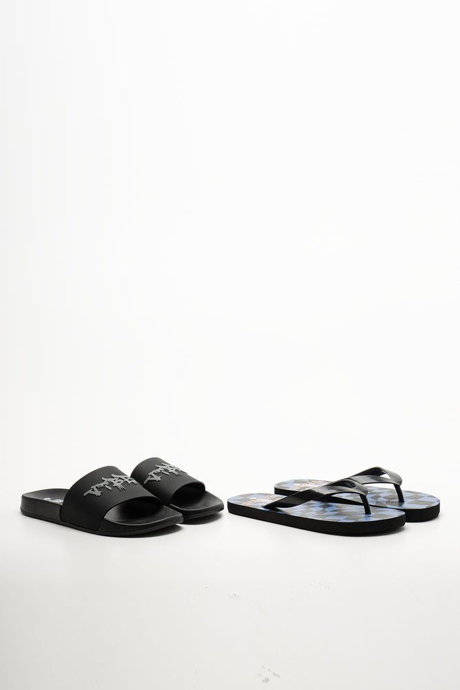 2 Pack Slides Black