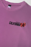 Strawberry Oversized Short Sleeve T-Shirt Purple (1)
