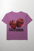 Strawberry Oversized Short Sleeve T-Shirt Purple (2)