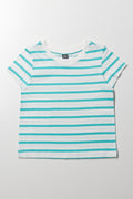 Stripe Short Sleeve T-Shirt Turquoise
