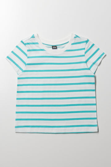 Stripe Short Sleeve T-Shirt Turquoise