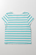 Stripe Short Sleeve T-Shirt Turquoise (2)