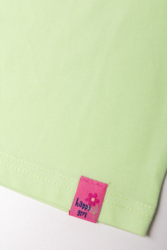 Frill Sleeve T-Shirt Green