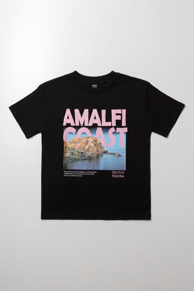 Oversized Short Sleeve T-Shirt Black