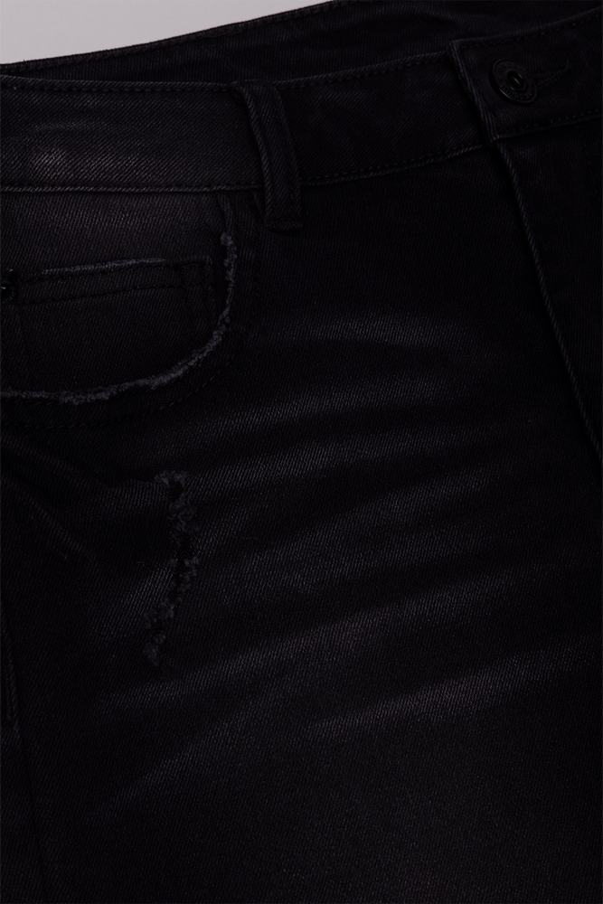 Ripped Denim Jeans Black