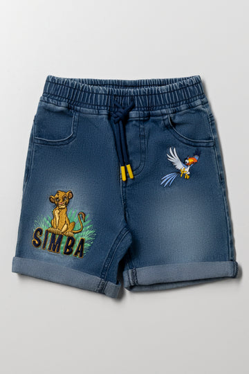 Lion King Denim Shorts Blue