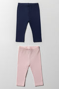 2 Pack Leggings Pink & Navy
