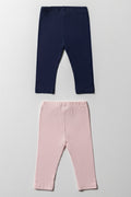 2 Pack Leggings Pink & Navy (2)
