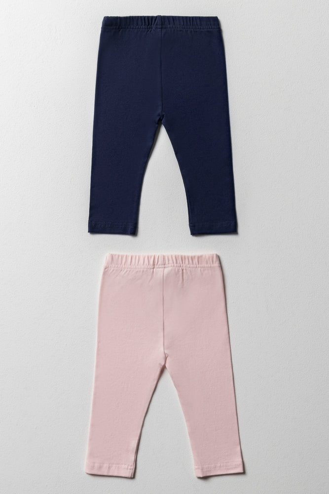 2 Pack Leggings Pink & Navy (2)