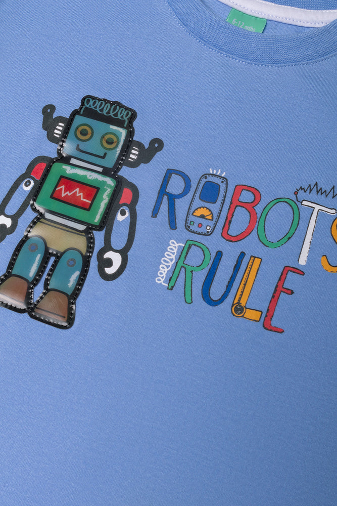 Robot T-Shirt Blue