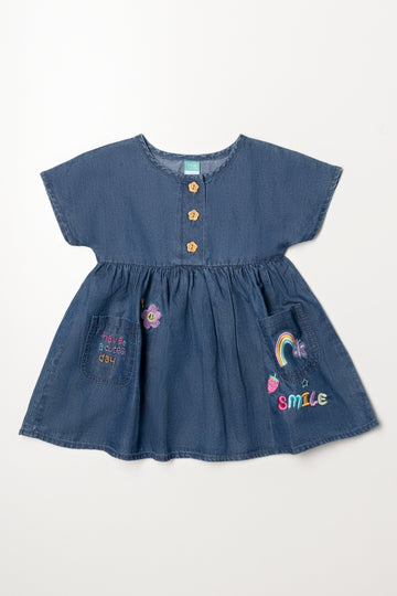 Babydoll Denim Dress Blue