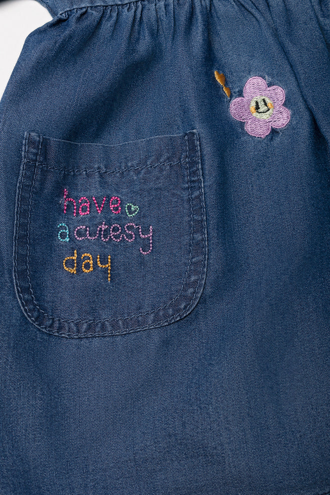 Babydoll Denim Dress Blue (2)