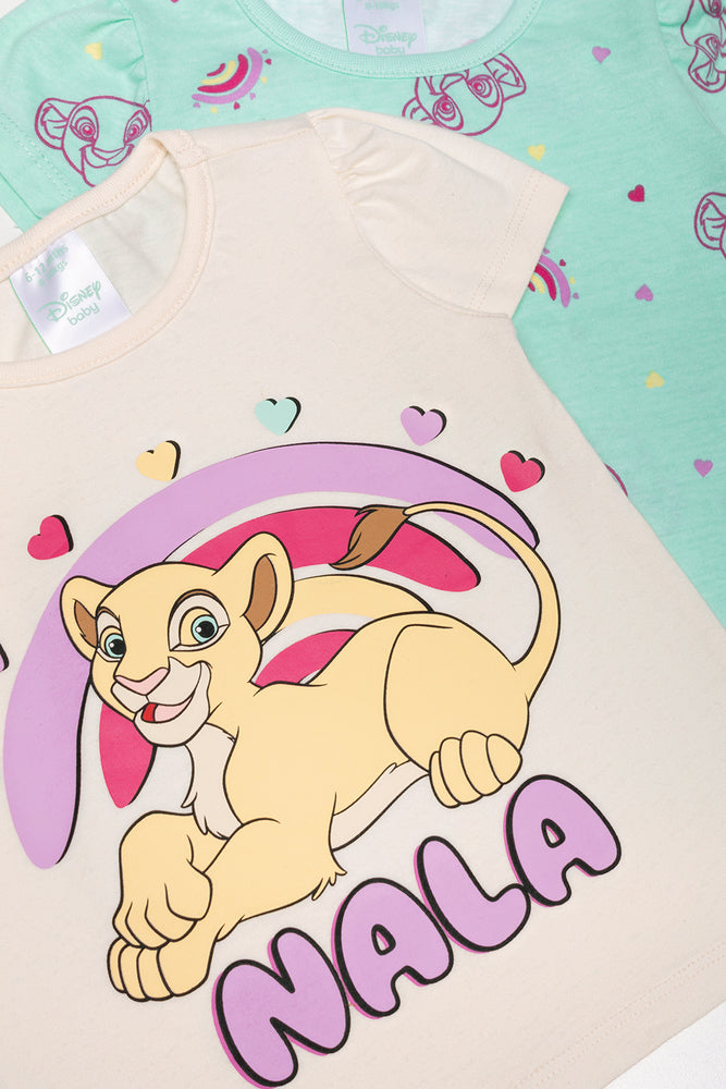Nala 2 Pack Short Sleeve T-Shirts Blue And Natural