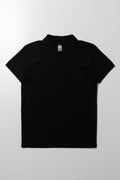 Textured Collar Golfer Black