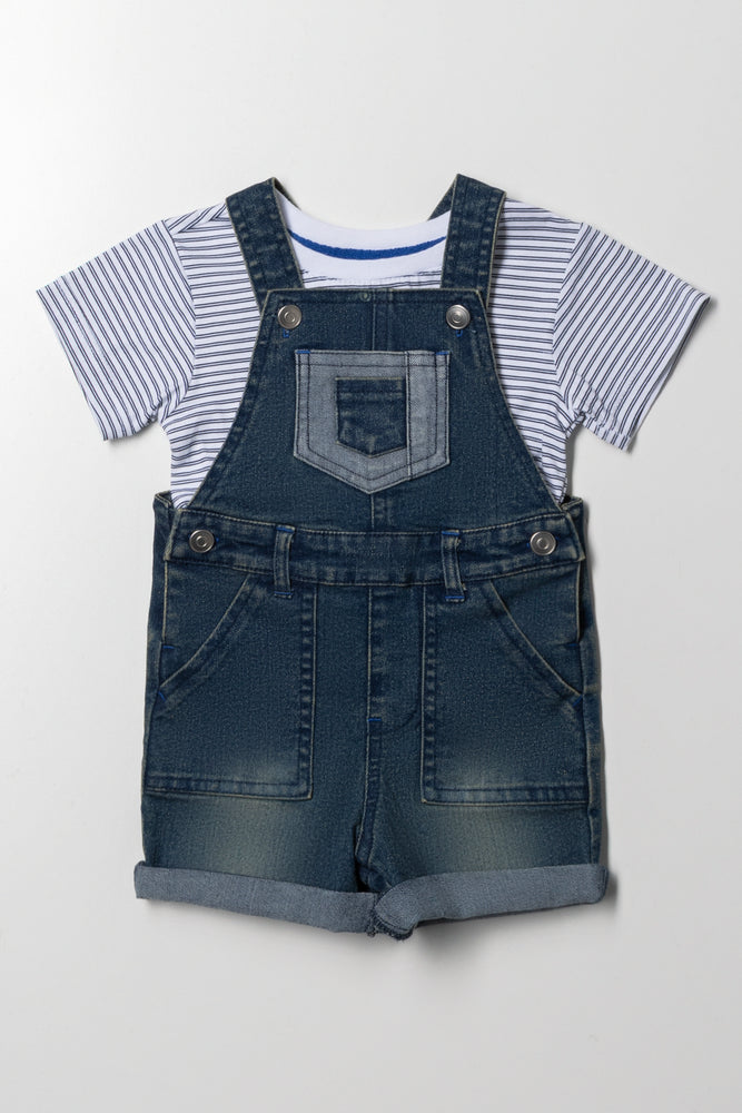 Denim Dungaree Set Blue