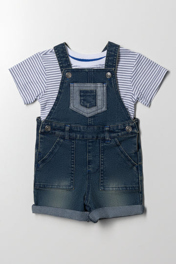 Denim Dungaree Set Blue