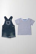 Denim Dungaree Set Blue (2)