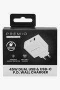 Premio 45W Dual USB And USB-C Wall Charger (2)