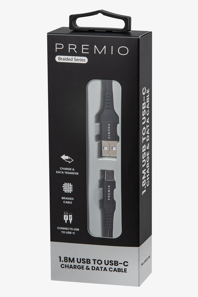 Premio Braided USB To Micro Cable 1.8M (1)