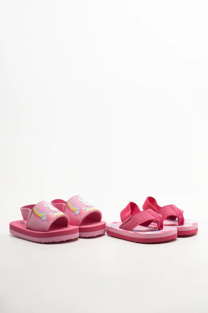 2 Pack Heart Sandals Pink