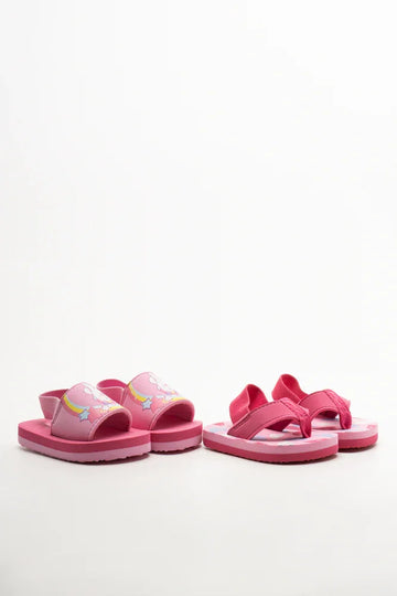 2 Pack Heart Sandals Pink