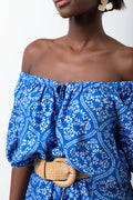 Short Puff Sleeve Top Blue (1)