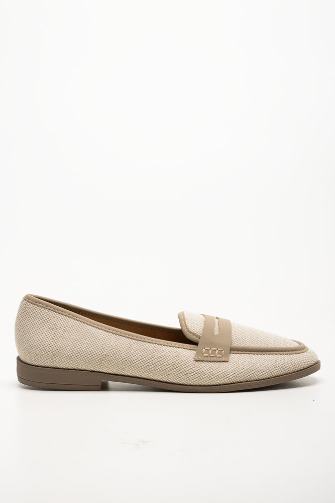 Two Tone Loafers Natural (1)